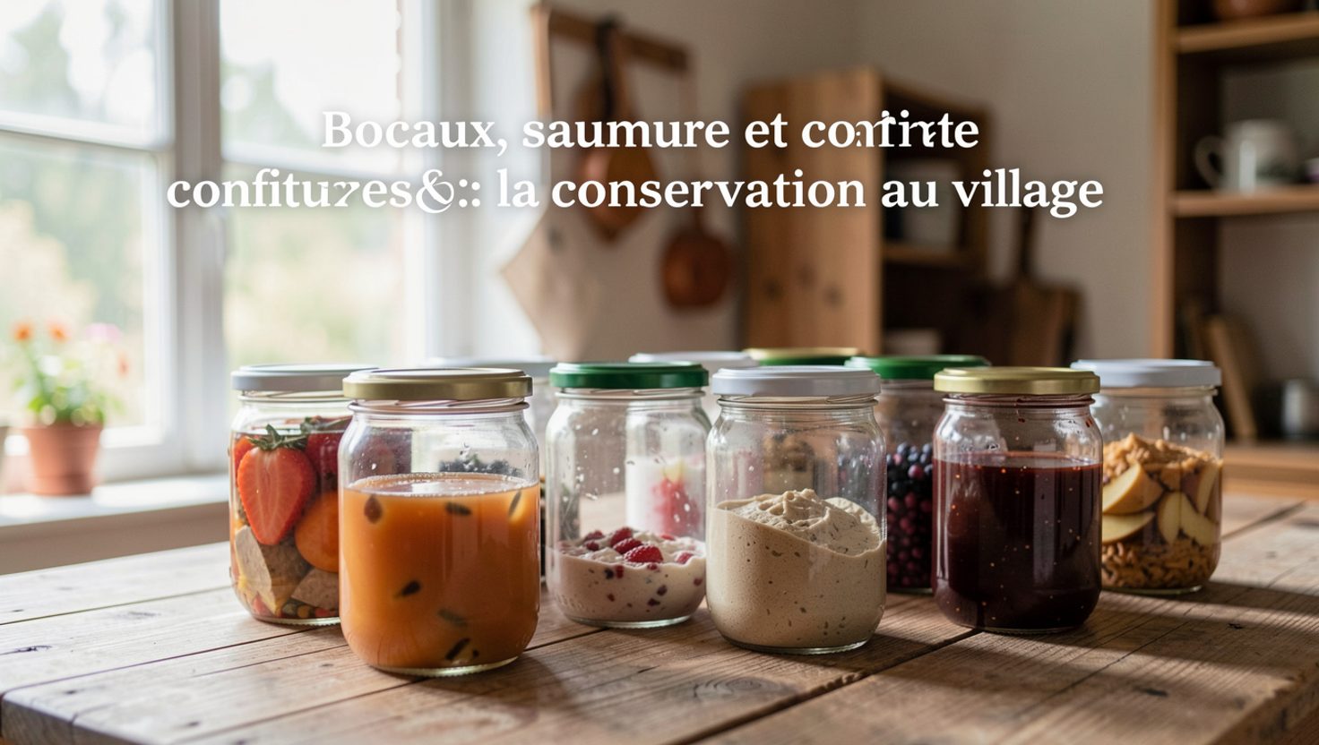 Bocaux, saumure et confitures : la conservation au village