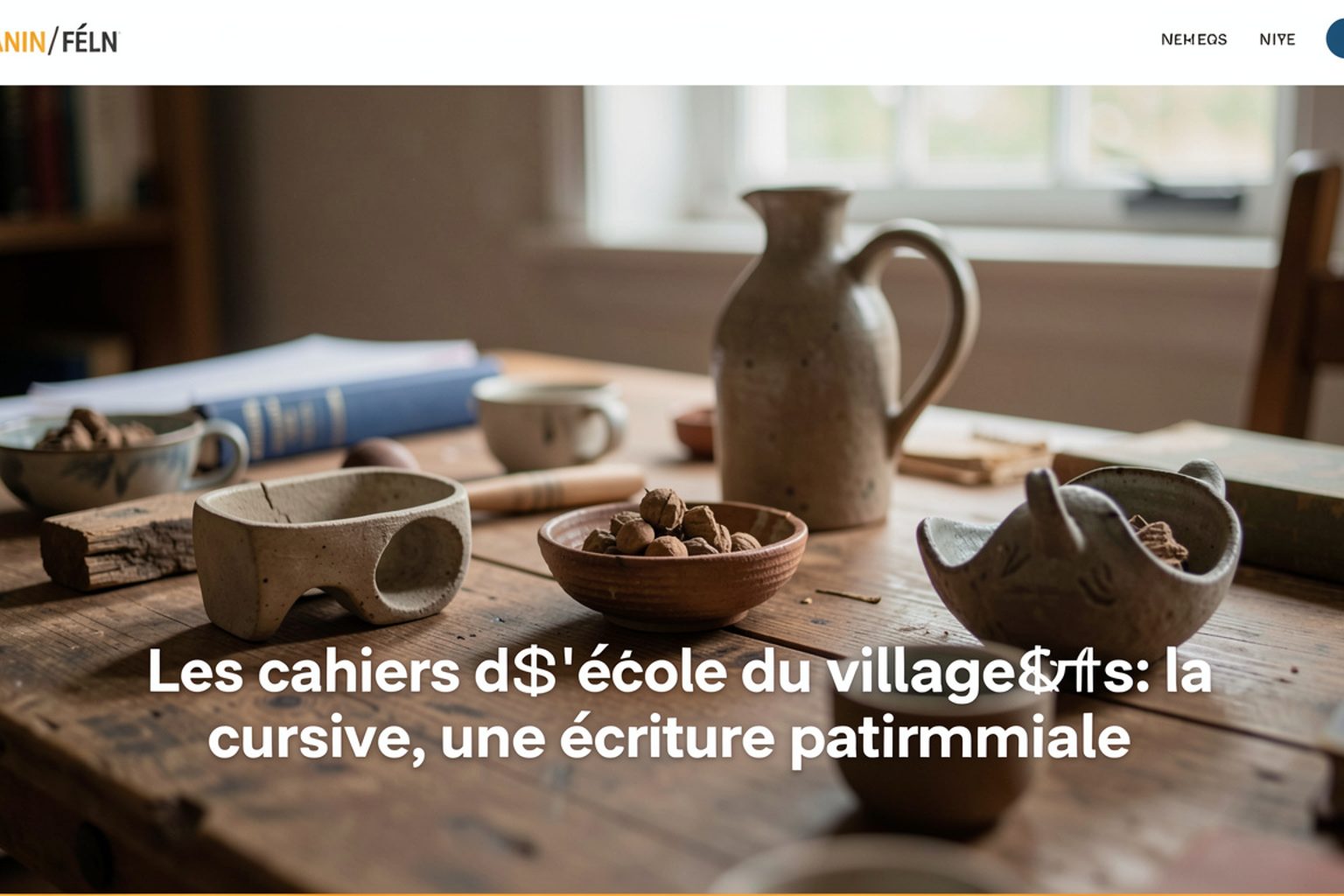 Les cahiers d'école du village : la cursive, une écriture patrimoniale